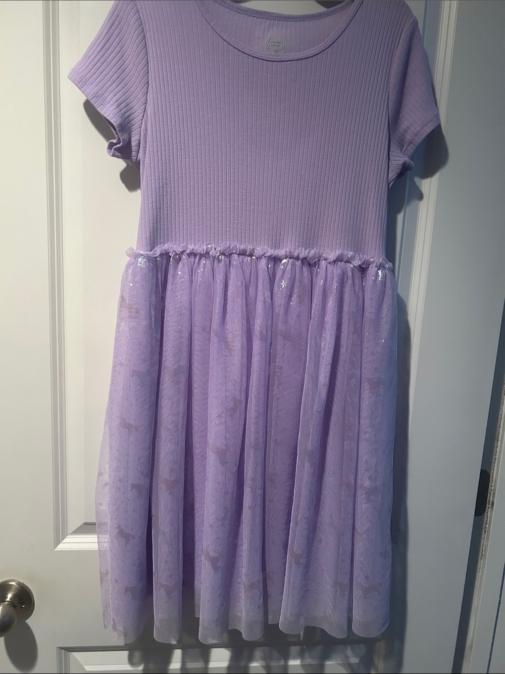 wonder nation Lilac Tulle Knit Dress